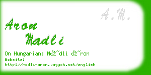 aron madli business card